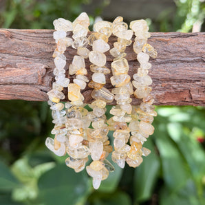 Rutilated Quartz Chip Bracelet