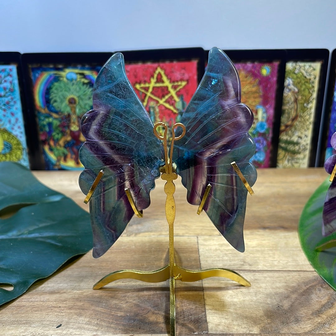 Fluorite Butterfly Carving