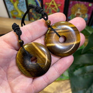 Tigers Eye Donut Necklace