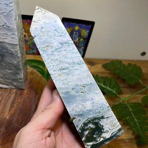 Moss Agate Tower Point | XLarge