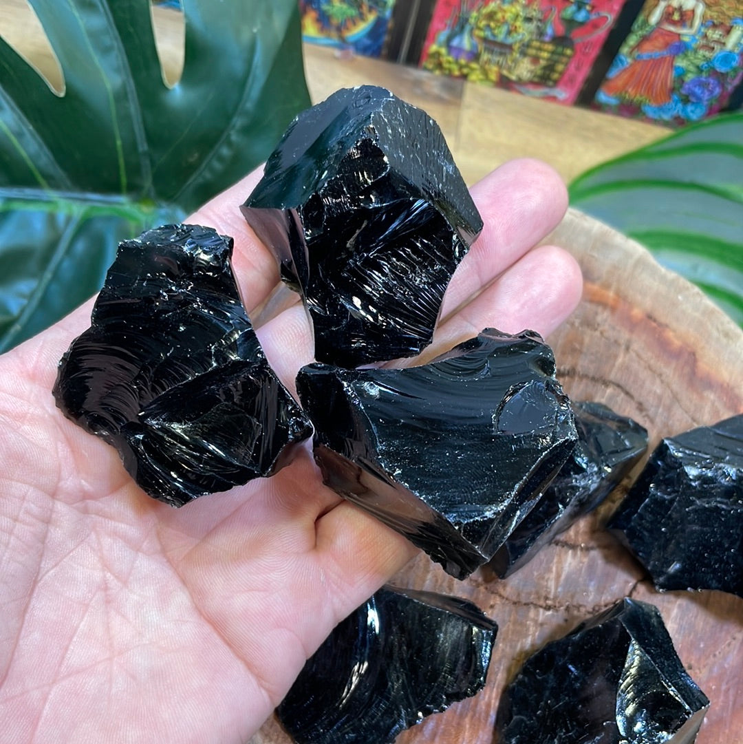 Black Obsidian Rough | Medium