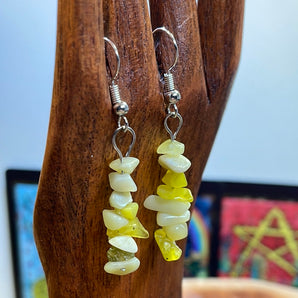 Lemon Jade Chip Earrings