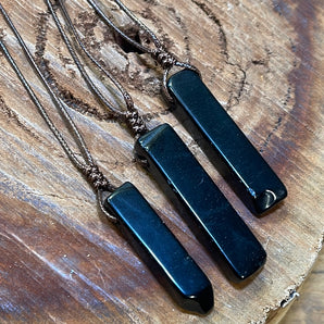 Obsidian Nugget Necklace