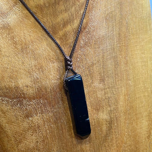 Obsidian Nugget Necklace