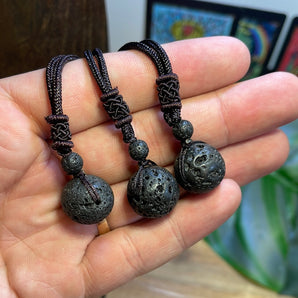 Lava Stone Sphere Necklace