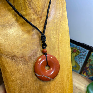 Red Jasper Donut Necklace