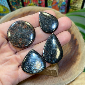 Moss Kyanite Cabochon