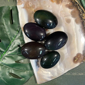 Rainbow Obsidian Palm Tumble | Medium
