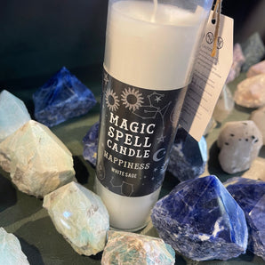 Magic Spell Candle | Happiness | White Sage