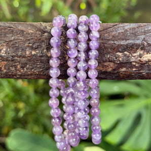 Amethyst Bead Bracelet | 6mm