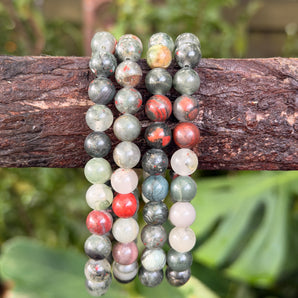 Bloodstone Bead Bracelet