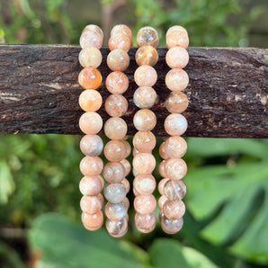 Black Moonstone Bead Bracelet