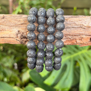 Lava Stone Bead Bracelet
