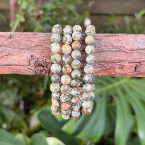 Rainforest Jasper Bead Bracelet