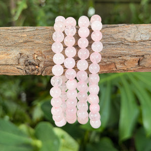Rose Quartz Bead Bracelet