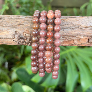 Red Aventurine Bead Bracelet