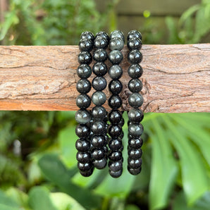 Rainbow Obsidian Bead Bracelet