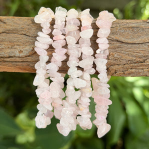 Rose Quartz Chip Bracelet