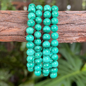 Malachite Bead Bracelet