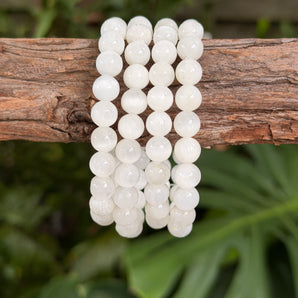 Selenite Bead Bracelet