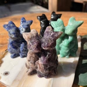 Rabbit Family Carving