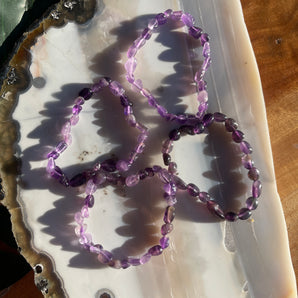 Amethyst Pebble Bracelet