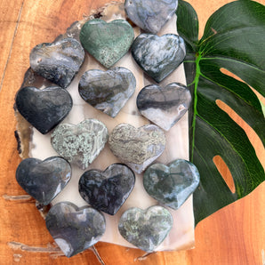 Moss Agate Heart