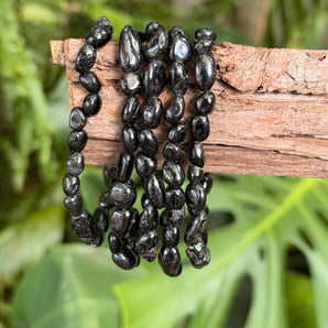 Black Tourmaline Pebble Bracelet