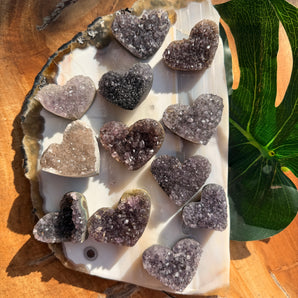 Amethyst Cluster Heart | Medium