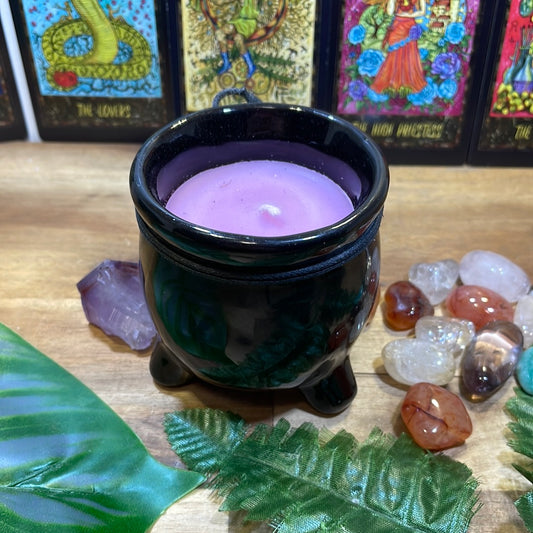 Divination (Lavender & Rosemary) Ceramic Cauldron Candle