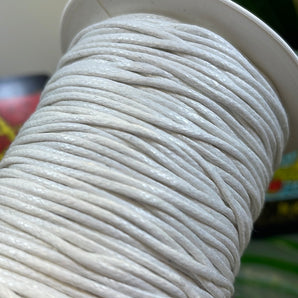 Waxed Cotton Cord White - 1.5mm / 90m