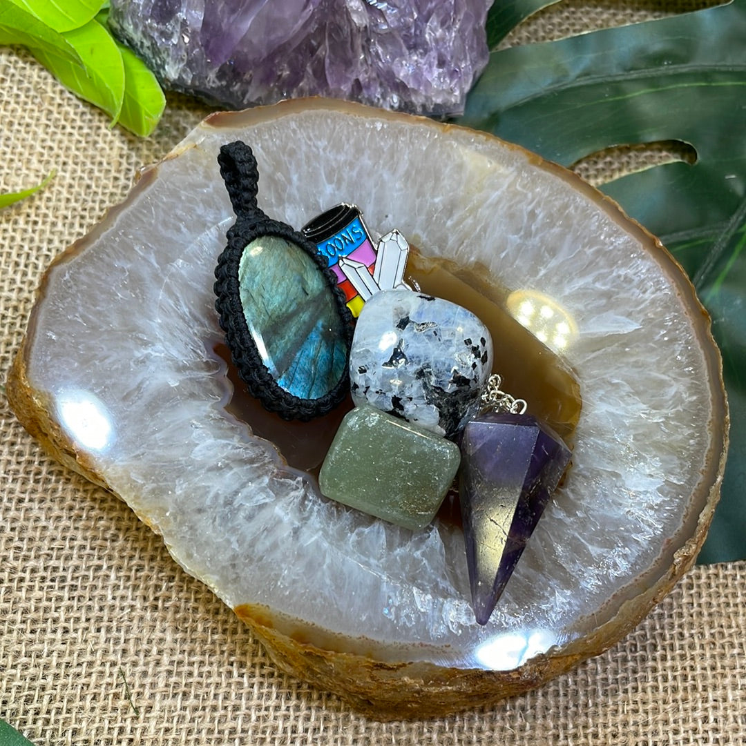 Agate Polished Slice Soap / Trinket Dish