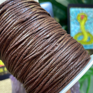 Waxed Cotton Cord Brown - 1.5mm / 90m