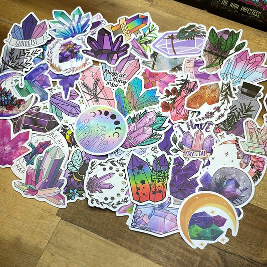 Crystal Themed Sticker Pack - 10 Random Designs