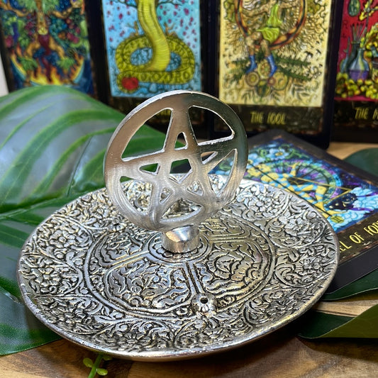 Incense Plate - Standing Pentacle
