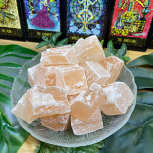 Peach Selenite Rough